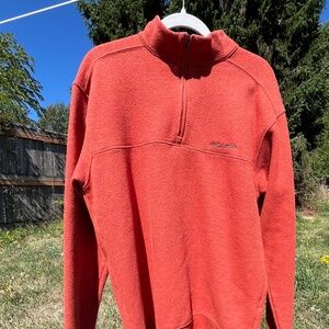 Large Columbia Men's Hart Mountain II Half-zip Sweatshirt - Heather Orange